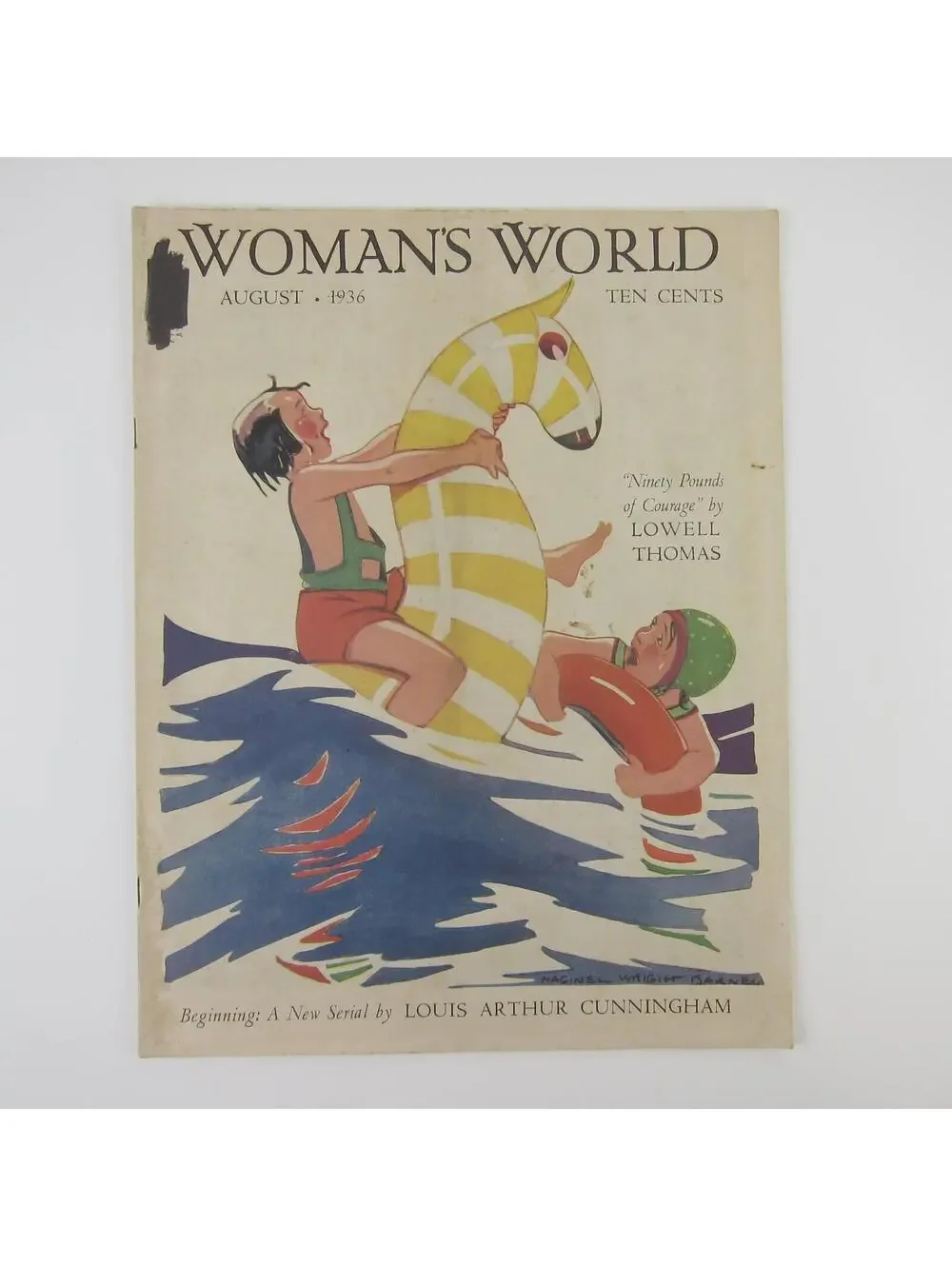 Woman’s World Magazine August 1936 Lowell Thomas 90 Pounds of Courage Vintage